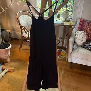 Ripple yoga - romper - eggplant